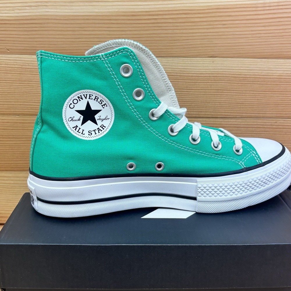 Converse Chuck Taylor All Star Lift Platform High Top Apex Green Women's Sz 8.5